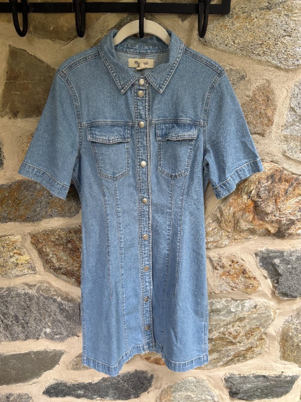 Madewell size 2 Denim mini shirtdress - Picture 1 of 3